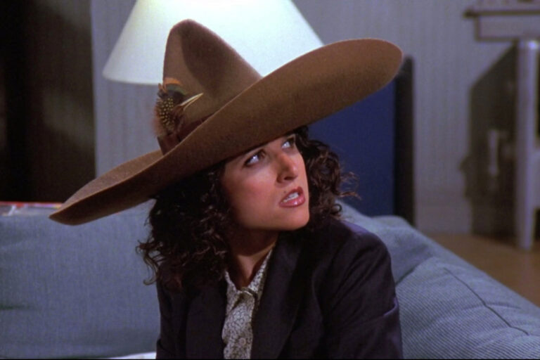 Elaine from Seinfeld wearing the Urban Sombrero.