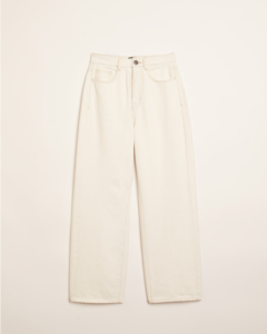 The Nina Wide-Leg Jean in White by Frank and Oak