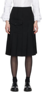 Comme Des Garçons Comme Des Garçons Black Pleated Kilt