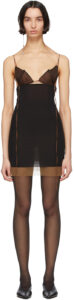Black & Brown Silk 7 Dress by Nensi Dojaka