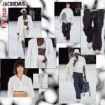 A collage featuring six photographs from Jacquemus’ F/W 2020 runway show.